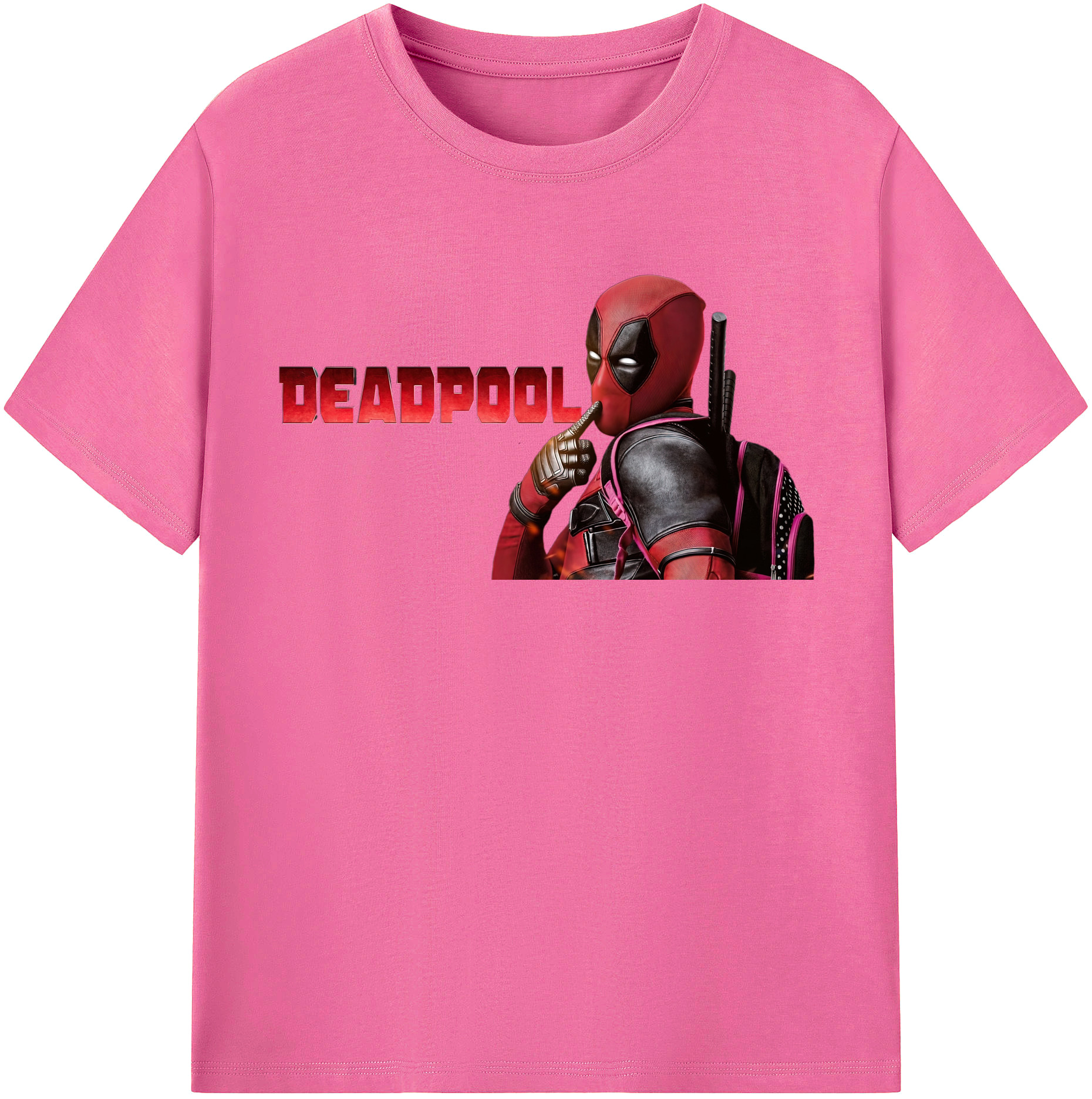 （画像用） Deadpool デッドプール レディースカジュアルプリントTシャツ（綿100％）